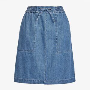 NWT J.Crew Factory Chambray pull-on utility skirt XS